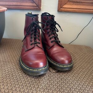 Dr. Martens Women’s Maroon Lace-Up Boots